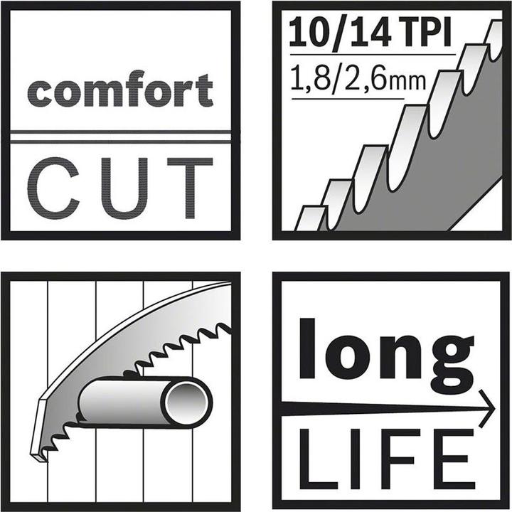 Actual product image Bosch Professional Zubehör Sabre saw blade S 1122 VF. Flexible for Wood and Me