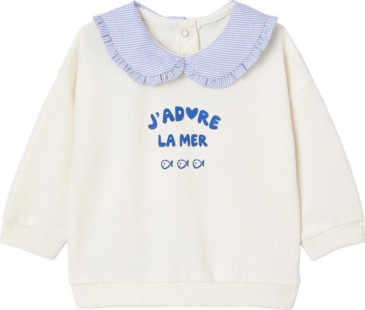 Vertbaudet Baby Sweatshirt mit Bubikragen und Recycling-Polyester (74)