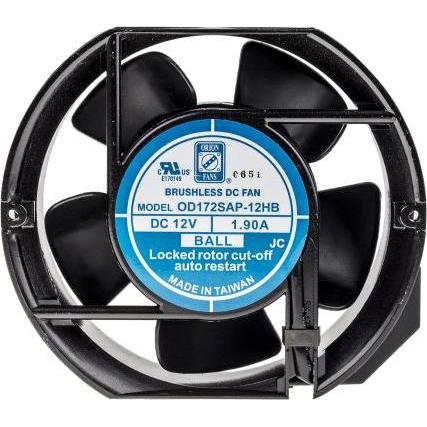 Rs Pro DC fan 172x150x51mm 23W 12V, PC Lüfter