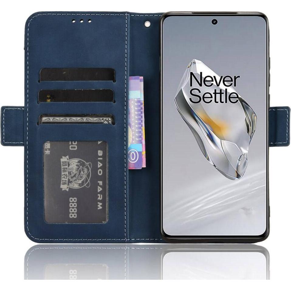 Thumbnail - Cover-Discount OnePlus 12 - Etui mit vielen Kartenfächer blau (OnePlus 12), Smartphone Hülle, Blau