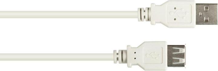 Image du produit Varia Verlngerungskabel USB 2.0 Stecker A an Buchse A, grau, 3m (3 m, USB 2.0)