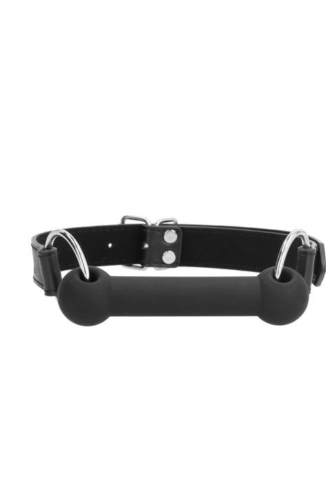 Actual product image Ouch! Silicone Bit Gag - With Adjustable Bonded Leather Straps