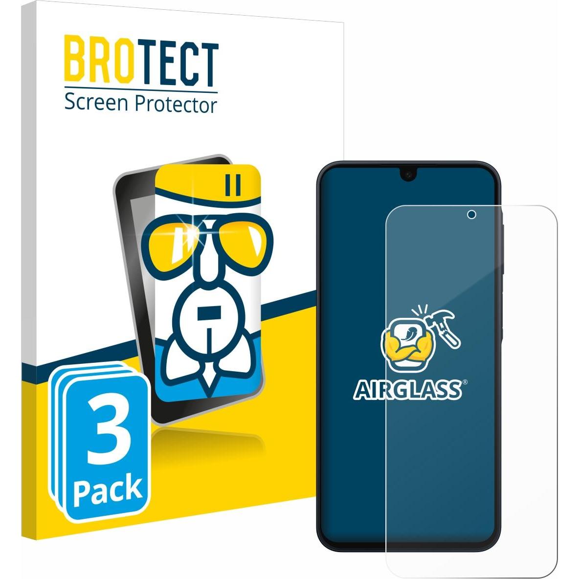 BROTECT Schutzglas Schutzfolie Glas Folie Displayschutz klar (3 Stück, Samsung Galaxy A16), Smartphone Schutzfolie, Tran...