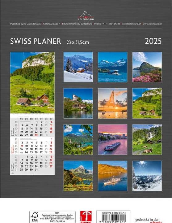 Image du produit Planificateur suisse 2025 (23 x 31,5 cm)