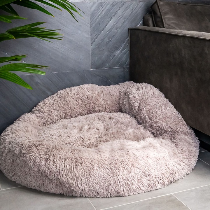 Produktbild Intirilife Haustierbett Beige Durchmesser 100 cm (Hund, Katze)