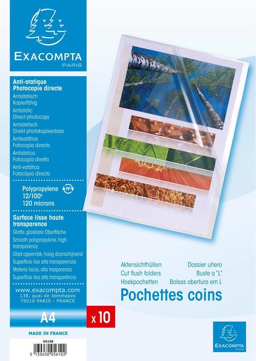 Image du produit Exacompta Pochette transparente Advanced A4, 10 pièces, Transparent (A4, 10x)