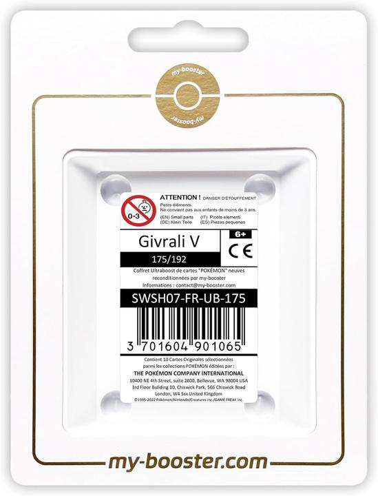Produktbild My-booster Givrali V Glaceon V 175/192 Alternative Full Art Ultraboost X Sword and Shield 7 Celestial Evolution (Französisch, Booster Pack)