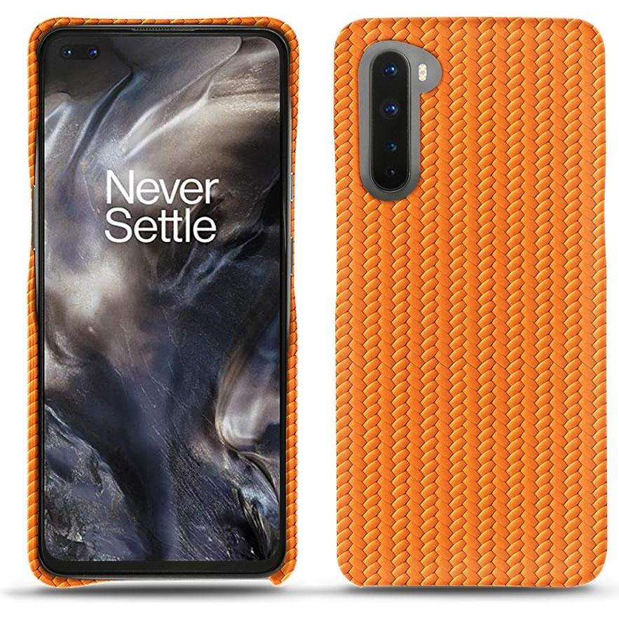 Noreve Lederschutzhülle (OnePlus Nord), Smartphone Hülle, Orange