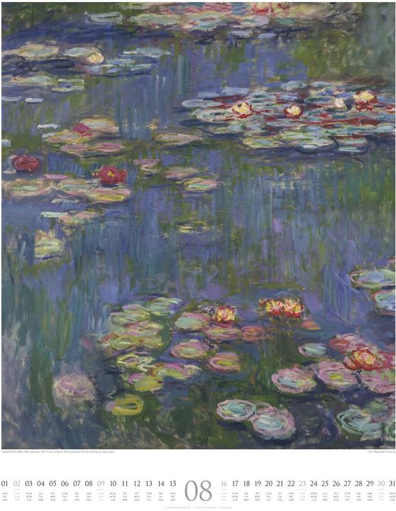 Image du produit Claude Monet - Wasser und Licht Kalender 2026 (Couverture rigide, Français, Allemand, Anglais)
