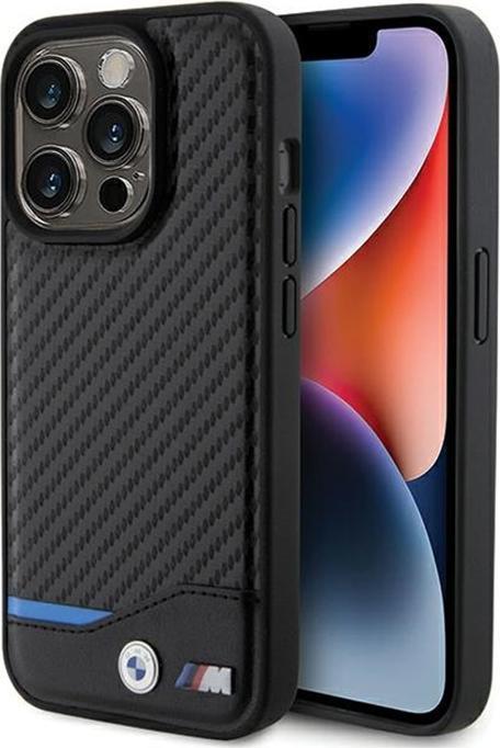 Produktbild BMW BMHMP15X22NBCK iPhone 15 Pro Max 6.7" czarny/black hardcase Leather Carbon MagSafe (Apple iPhone 15 Pro Max)