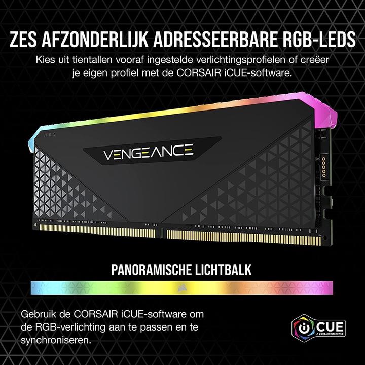 Productafbeelding Corsair Vengeance RGB RS (2 x 8GB, 3200 MHz, DDR4 RAM, DIMM 288 pin)