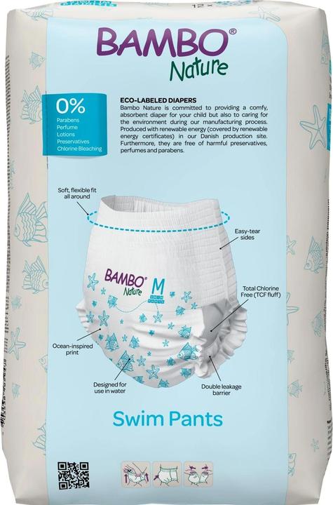Actual product image Bambo Swim nappies (Size M, Monthly box, 12 Piece)