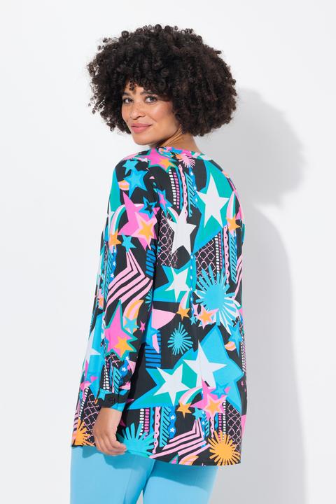 Actual product image Angel of Style A-line tunic blouse with star pattern (44)