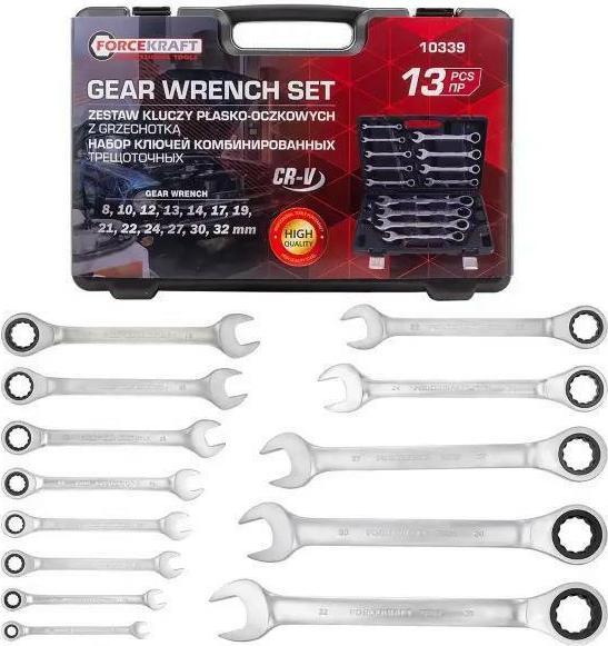 Rockforce Ratschen-Kombinationsschlüsselsatz, 13-teilig