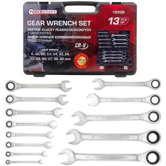 Rockforce, Chiave inglese, Ratschen-Kombinationsschlüsselsatz, 13-teilig