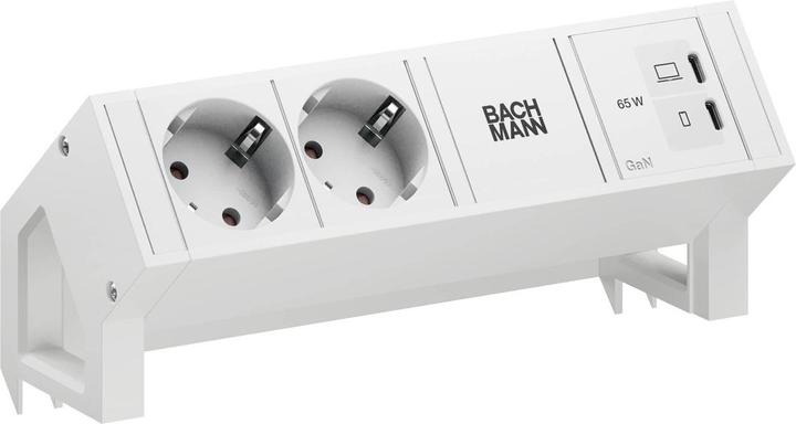 Produktbild Bachmann DESK2 PURE WHITE 2xCEE7/3 (2x, CEE 7/3)