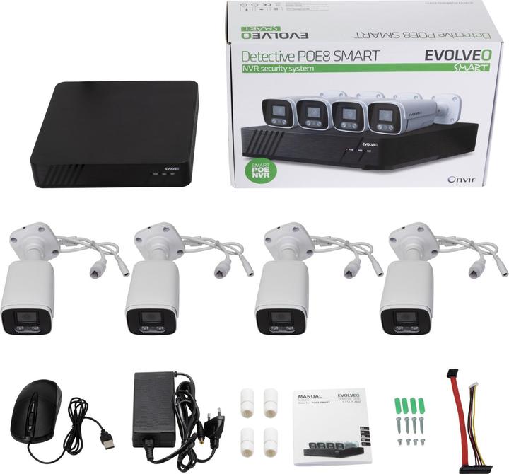 Actual product image Evolveo kamerový systém Detective POE8 SMART, POE napájení kamer (Power supply)