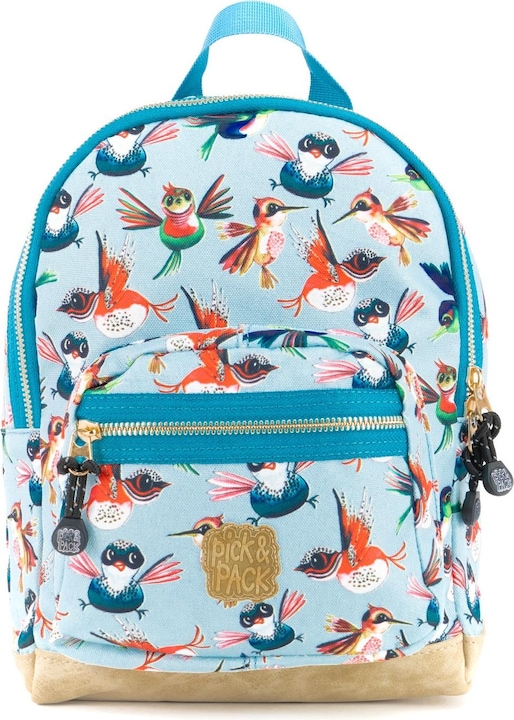 Pick & Pack Birds Backpack (22 x 31 x 11 cm) - Dusty blue