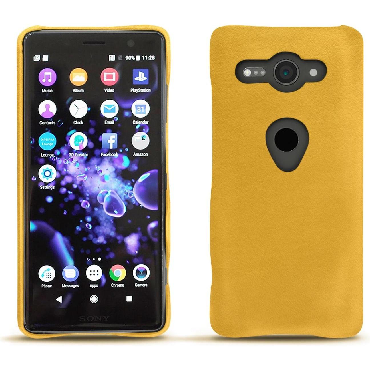 Noreve Lederschutzhülle (Sony Xperia XZ2 Compact), Smartphone Hülle, Orange