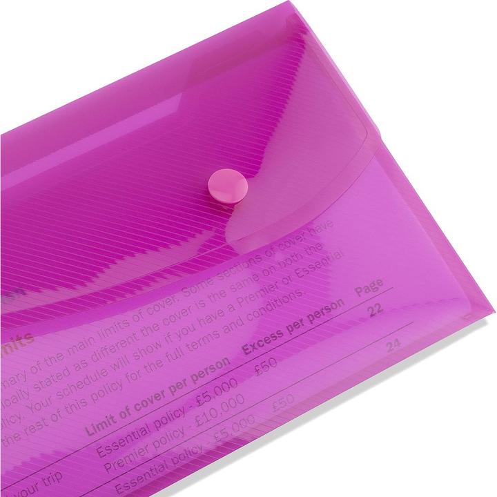 Produktbild Rapesco Dokumentenmappe DL, Sortierte Transparente Farben, 5 (5x)