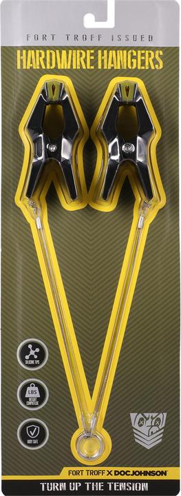 Actual product image Doc Johnson Hardwire Hangers - Black/Green