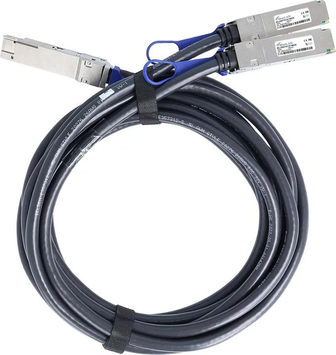 Produktbild BlueLAN Juniper QDD-2X200G-2M kompatibles Breakout DAC QSFP-DD/2xQSFP56 BL290701X2M26