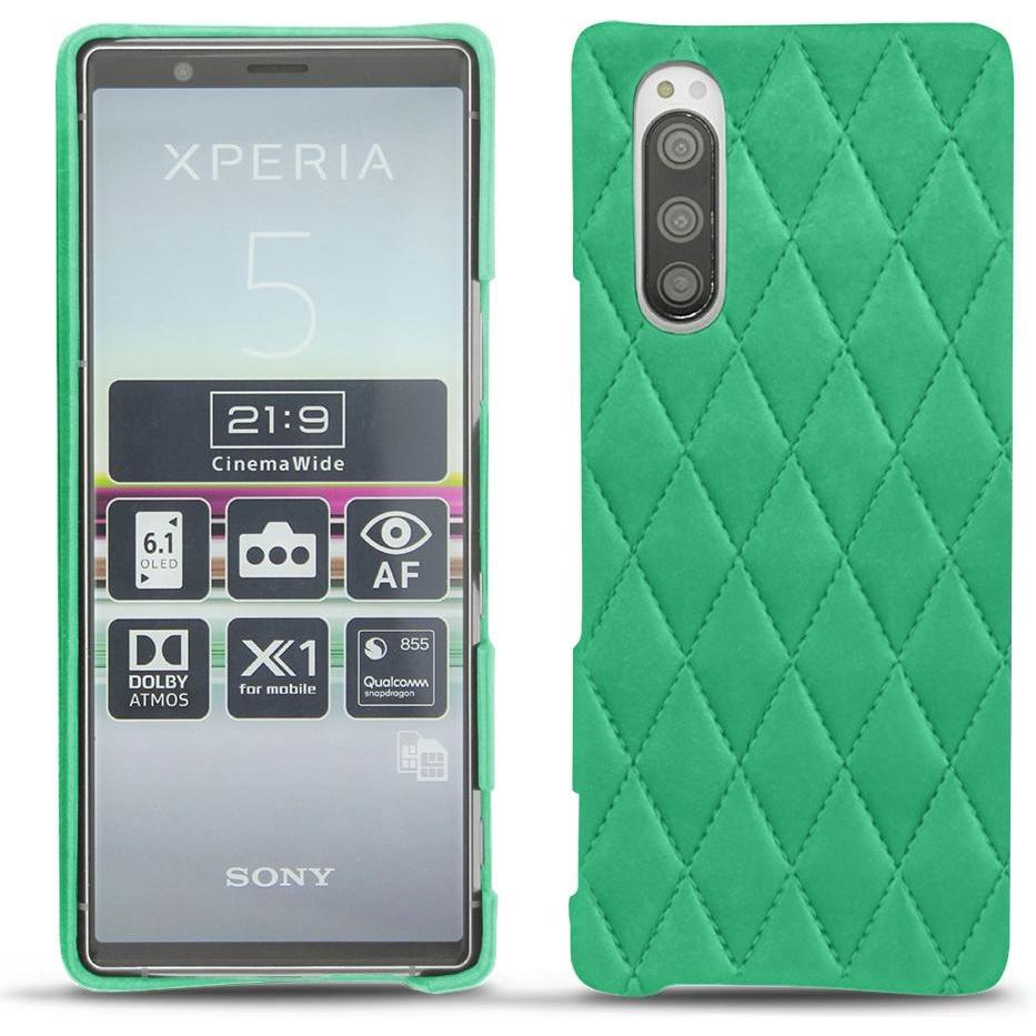 Noreve Lederschutzhülle (Sony Xperia 5), Smartphone Hülle, Grün