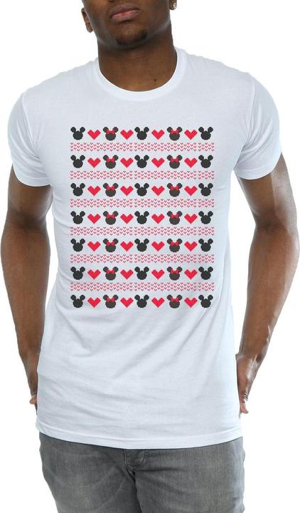 Actual product image Disney Mens Mickey And Minnie Christmas Hearts T-Shirt (XXL)