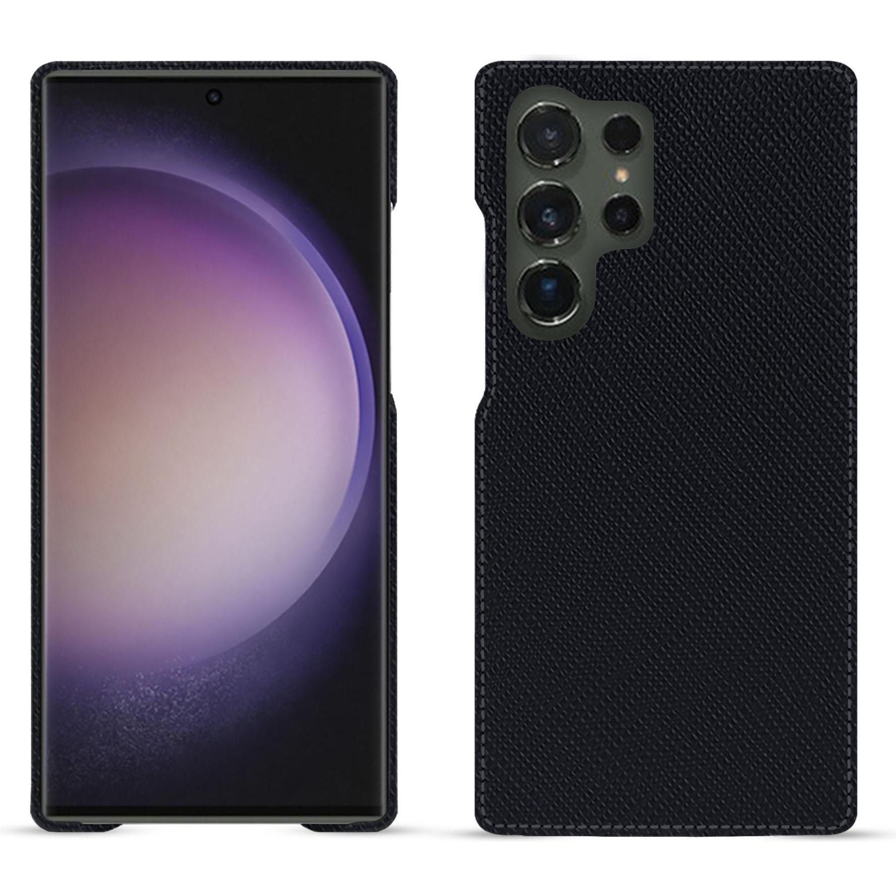 Noreve Lederschutzhülle (Samsung Galaxy S24 Ultra), Smartphone Hülle, Schwarz