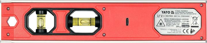Actual product image Yato Poziomnica Torpedo Z Dalmierzem Laserowym 230mm (2 cm)