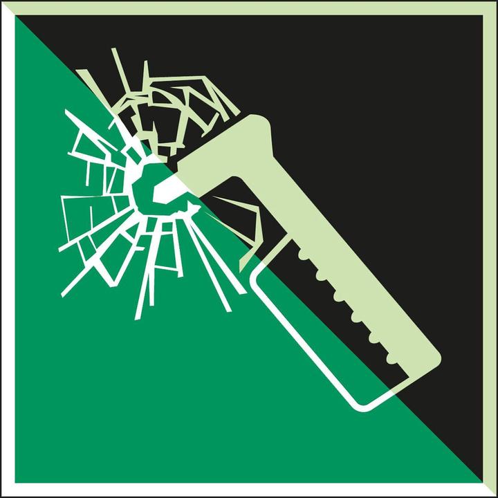 Image du produit Brady Panneau de sécurité ISO - Marteau d'urgence