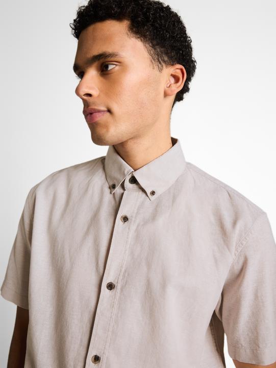 Immagine prodotto Tom Tailor Relaxed Fit Kurzarmhemd mit Leinenanteil (L)