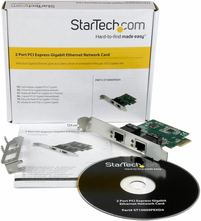 Actual product image StarTech 2port 1 Gbps Pcie Ethernet (Mini PCI Express)
