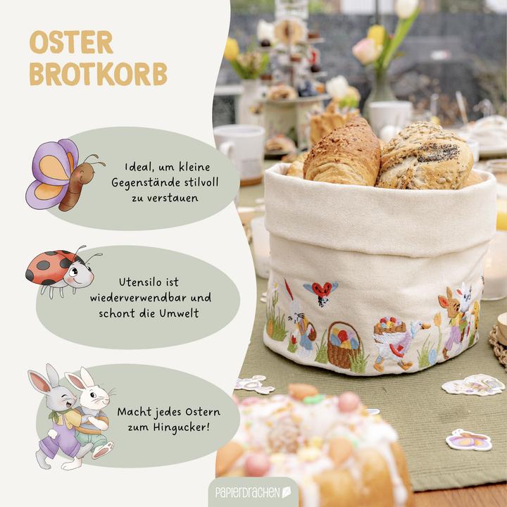 Actual product image Papierdrachen Brotkorb – Osterhasenwelt