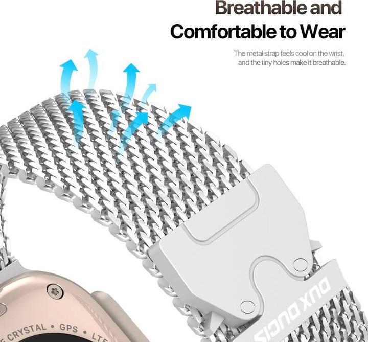 Immagine prodotto Dux Ducis Milanese Air Series Edelstahl Armband (42 mm, 44 mm, 45 mm, 46 mm, 49 mm, Acciaio inossidabile)