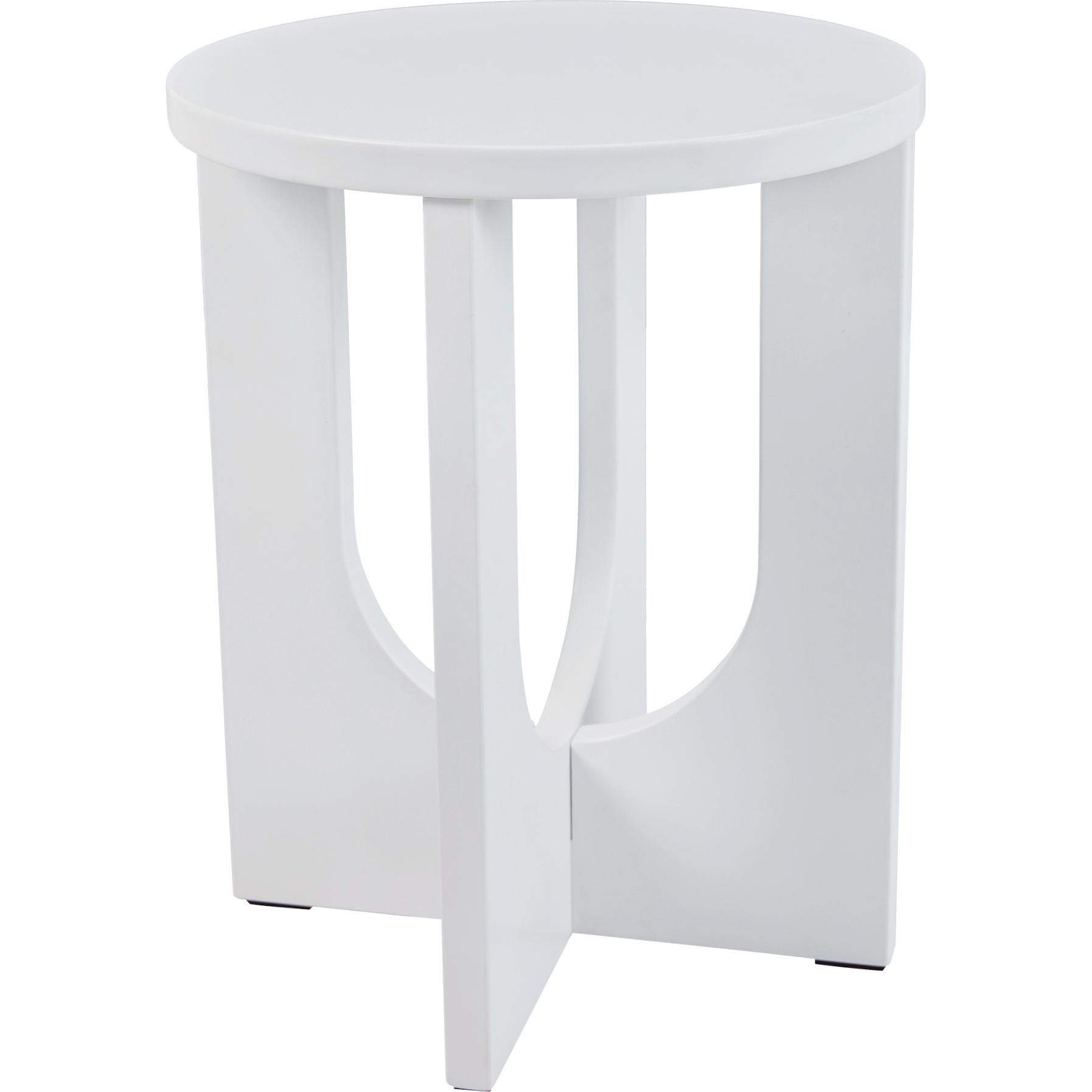 Thumbnail - En.Casa, Couchtisch + Beistelltisch, Beistelltisch Kysdajore 50x40 cm Weiss (50 x 40 cm)