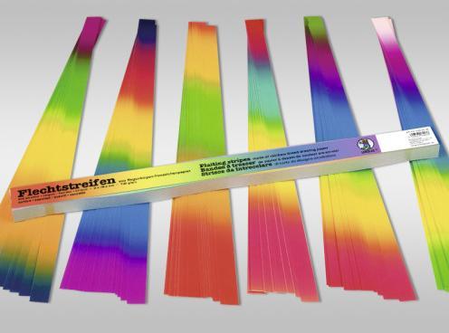 Produktbild Ursus Bastelpapier 200 Stück, Flechtstreifen Rainbow (130 g/m², 200x)