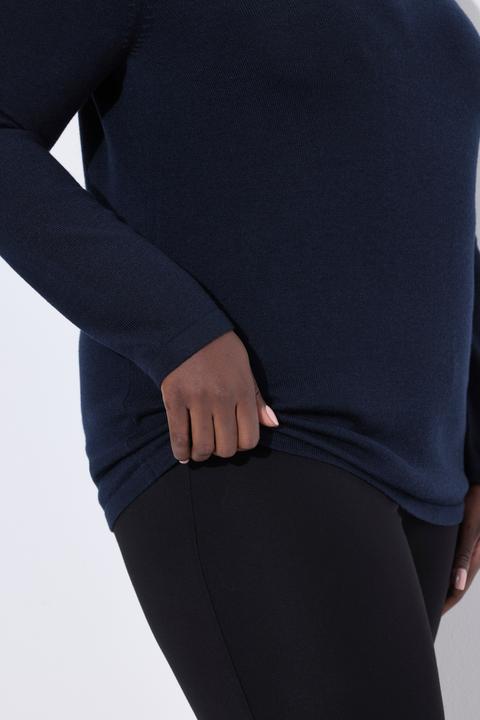Actual product image Ulla Popken Pullover, Seidenmix, Kelchkragen, Langarm (58)