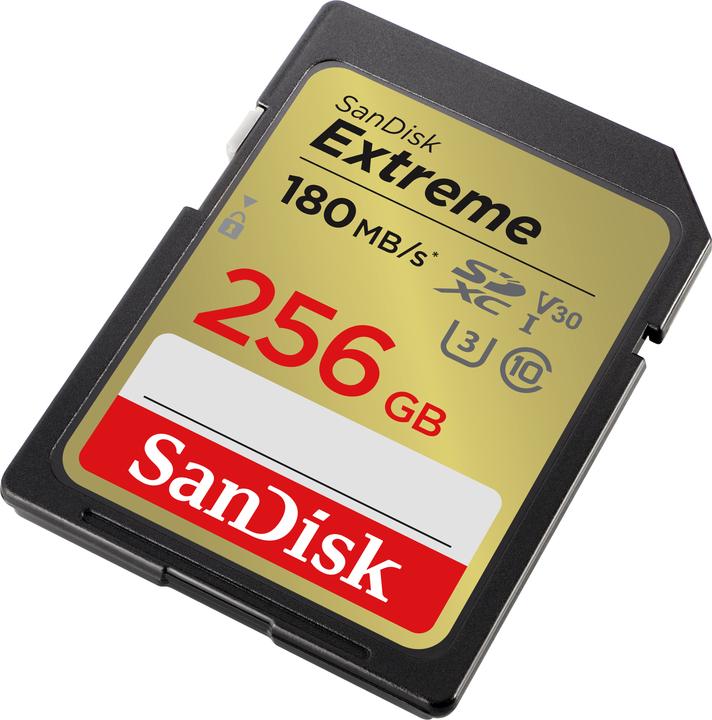Actual product image SanDisk Extreme (256 GB, SDXC, U3, UHS-I)