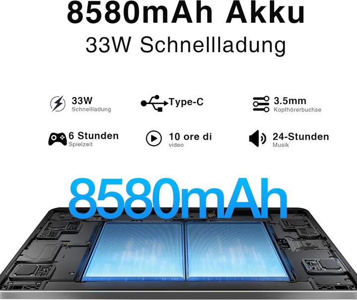 Produktbild Doogee T30 Pro (Tablette 4G - 11", 256 Go, 8 Go RAM) Gris (4G, 11", 256 GB, Grau)