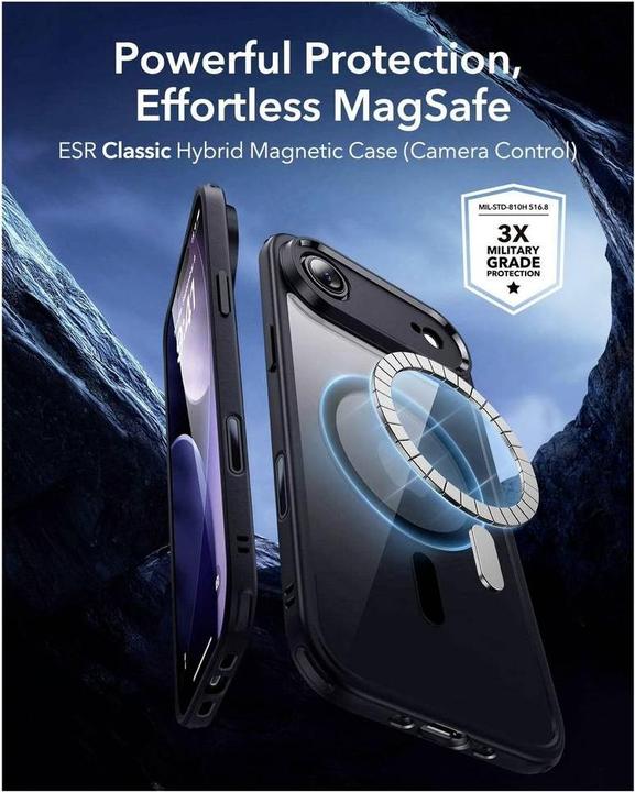 Immagine prodotto ESR Classic Hybrid Magnetic Case (Camera Control), for iPhone 17 Air, Clear Black (Apple iPhone 17, Apple iPhone Air)