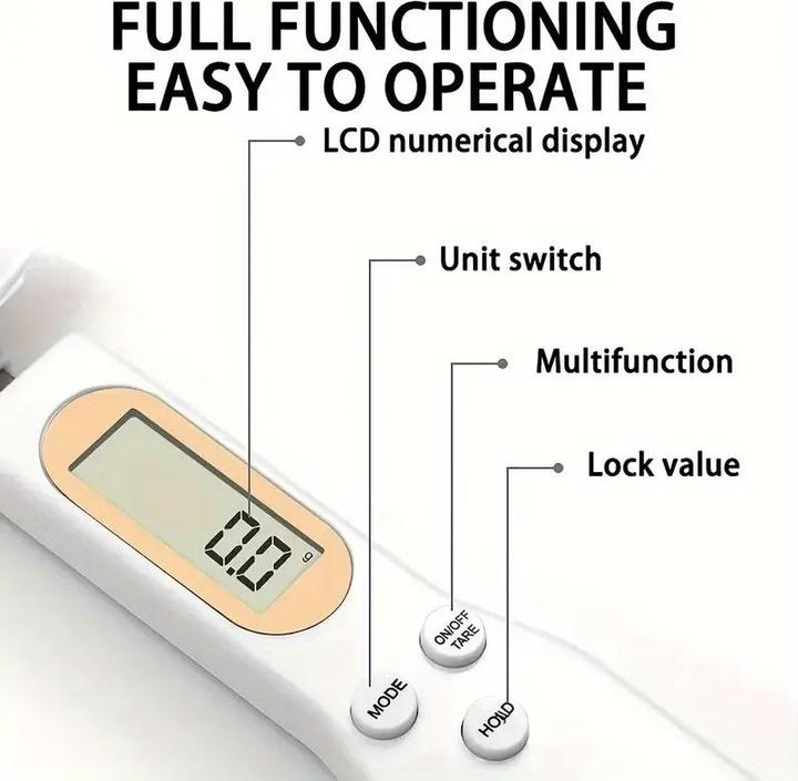 Actual product image ASMI Digital measuring spoon, spoon scales, 0.1 - 500 g