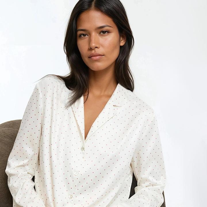 Actual product image La Redoute Collections Satin-Pyjama mit Tupfenmuster (M)