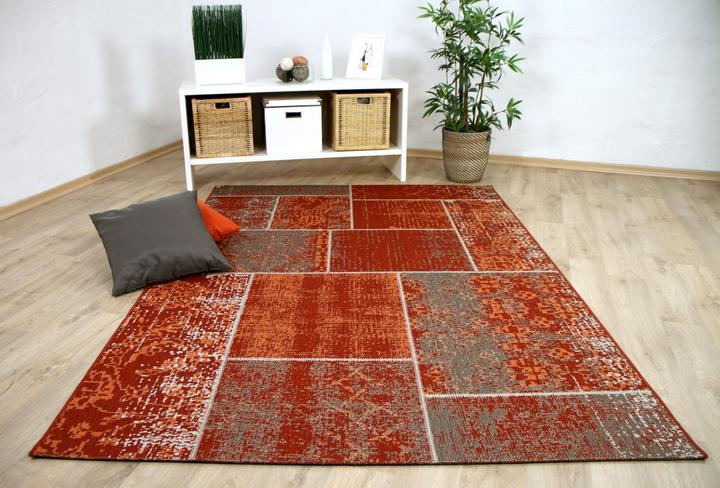 Produktbild Pergamon In & Outdoor Teppich Flachgewebe Carpetto Patchwork (160 x 230 cm)