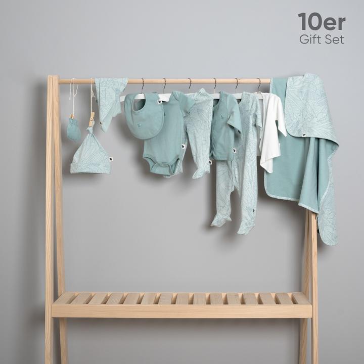 Produktbild TotsTale Premium 10-teiliges Geschenkset aus Bio-Baumwolle – Erstausstattung für Neugeborene (50, 56, 62, 68)