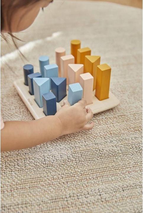Actual product image Plantoys Orchard geometric block table