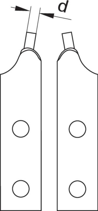 Actual product image Gedore E41 EL spare tip pair angled