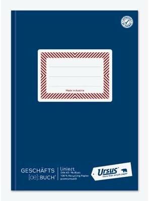 Ursus Business book Ö-business book DIN A5 lined, blue hardcover 192 pages (96x)