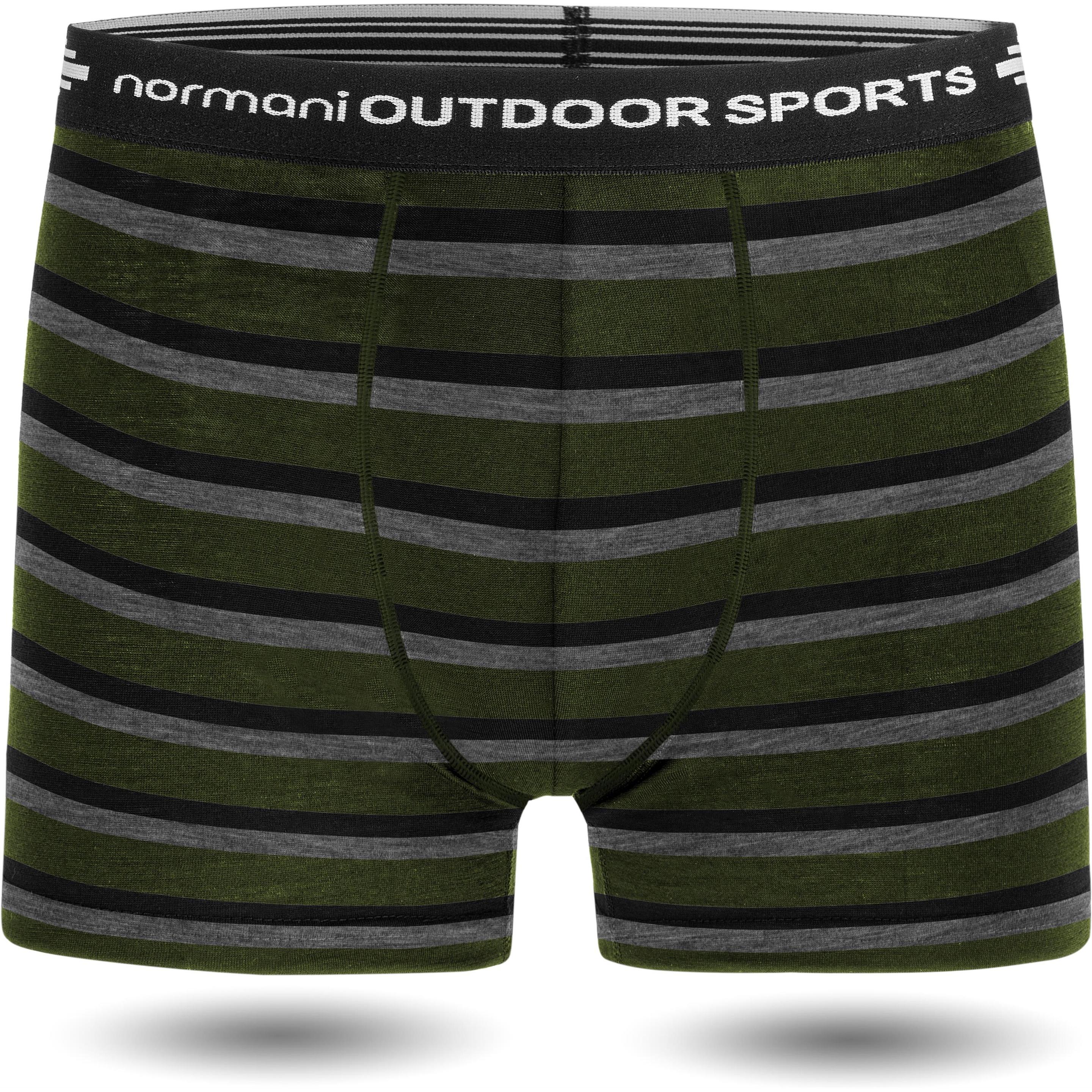 Normani, Herren, Unterhosen, Herren Merino Boxershorts Adelaide - 1579, Grün, (L)