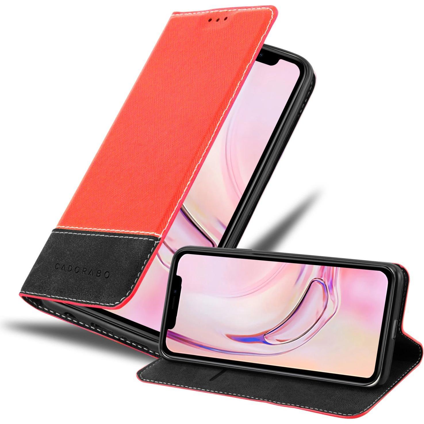 Cadorabo X-Wallet Kunstlederkombi Hülle (Apple iPhone 13 mini), Smartphone Hülle, Rot